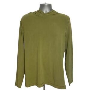 Public Rec Men’s Large Olive Green Lightweight Hoodie Pima Cotton Tencel